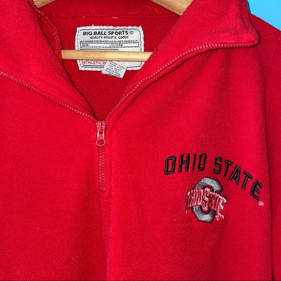 Ohio State OSU Red Fleece Quarter Zip Pullover - Picture 6 of 10